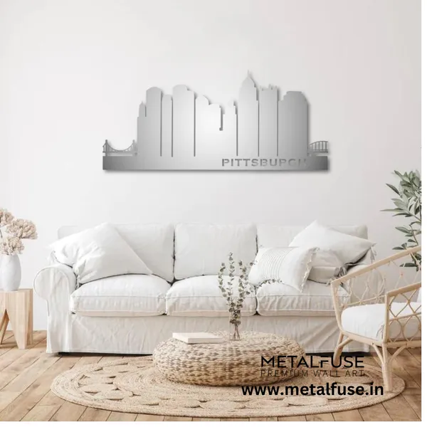 Metal_Wall_Art_for_Home_Decoration__|_Pittsburgh_Skyline__|_Silver