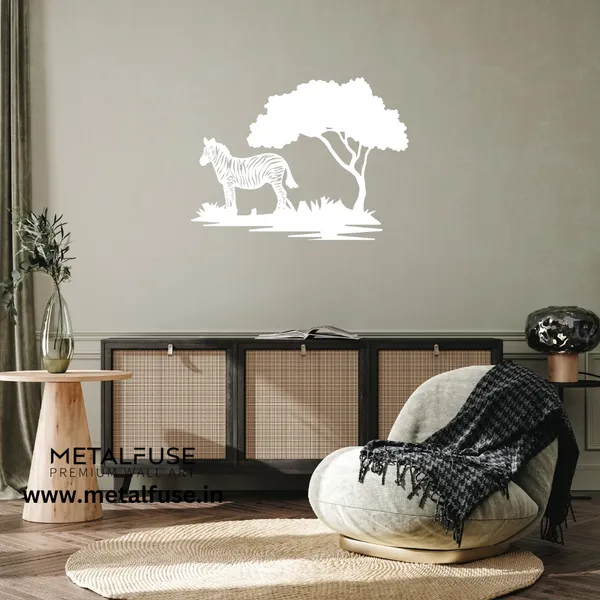 Metal_Wall_Art_for_Home_Decoration__|_Zebra_Tree__|_White