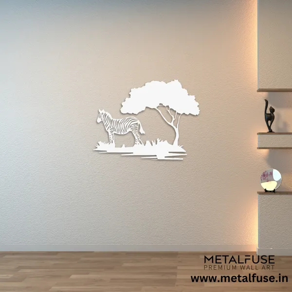 Metal_Wall_Art_for_Home_Decoration__|_Zebra_Tree__|_White