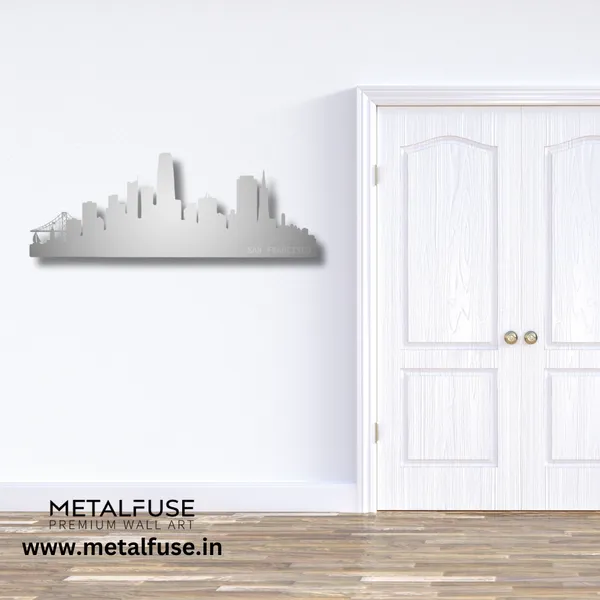 Metal_Wall_Art_for_Home_Decoration__|_San_Francisco_Skyline__|_Silver