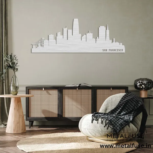 Metal_Wall_Art_for_Home_Decoration__|_San_Francisco_Skyline__|_Silver