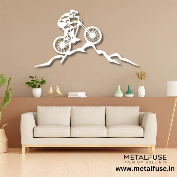 Metal_Wall_Art_for_Home_Decoration__|_Mountain_Biker__|_White