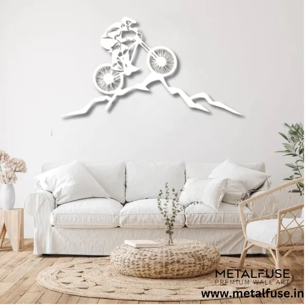 Metal_Wall_Art_for_Home_Decoration__|_Mountain_Biker__|_White