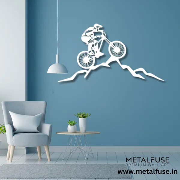 Metal_Wall_Art_for_Home_Decoration__|_Mountain_Biker__|_White