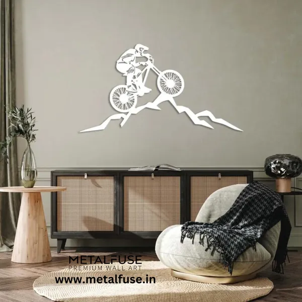 Metal_Wall_Art_for_Home_Decoration__|_Mountain_Biker__|_White