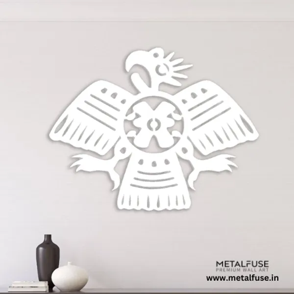 Metal_Wall_Art_for_Home_Decoration__|_Aztec_Bird__|_White