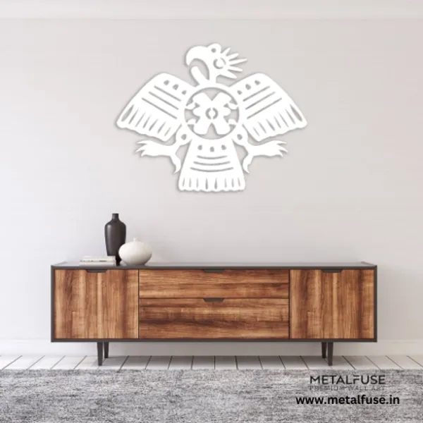 Metal_Wall_Art_for_Home_Decoration__|_Aztec_Bird__|_White