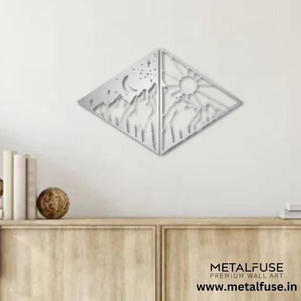 Metal_Wall_Art_for_Home_Decoration__|_Day_&_Night_Mountains__|_Silver
