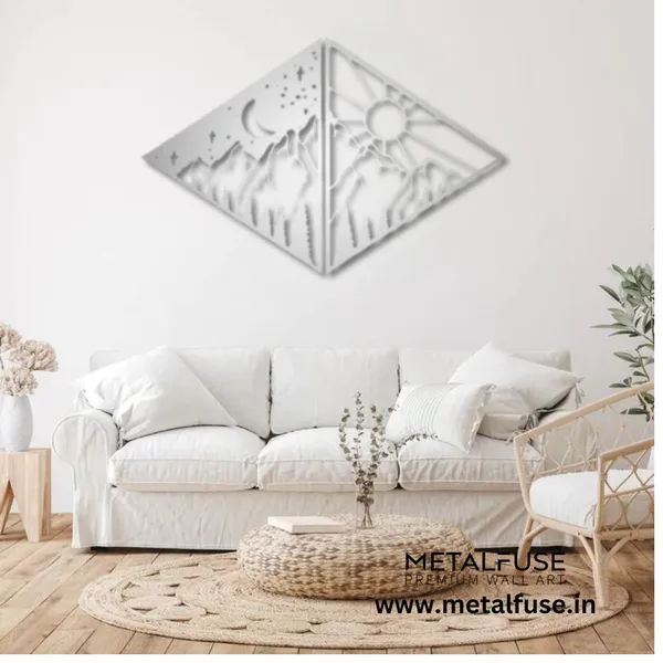 Metal_Wall_Art_for_Home_Decoration__|_Day_&_Night_Mountains__|_Silver