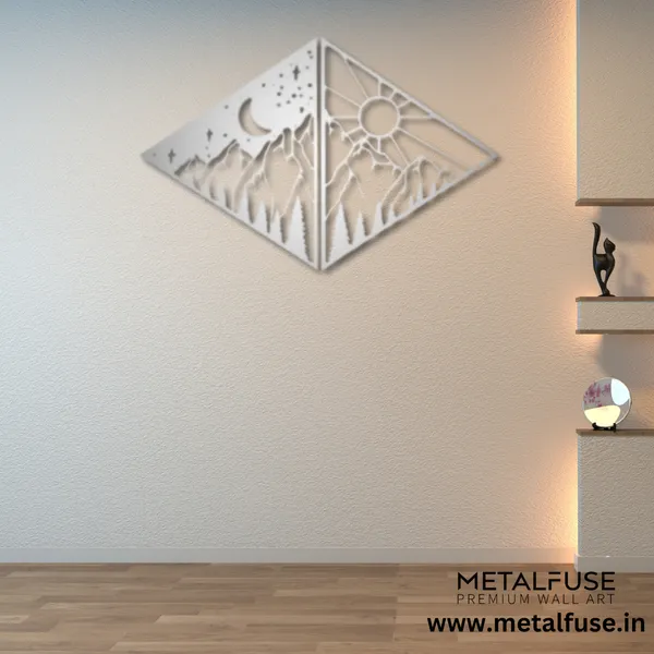 Metal_Wall_Art_for_Home_Decoration__|_Day_&_Night_Mountains__|_Silver