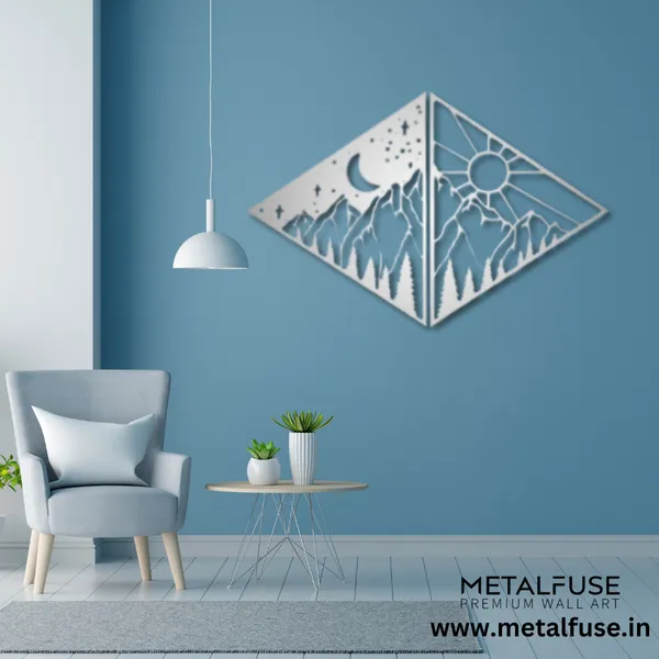 Metal_Wall_Art_for_Home_Decoration__|_Day_&_Night_Mountains__|_Silver