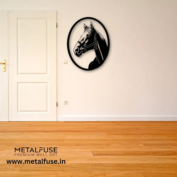 Metal_Wall_Art_for_Home_Decoration__|_Horse__|_Black
