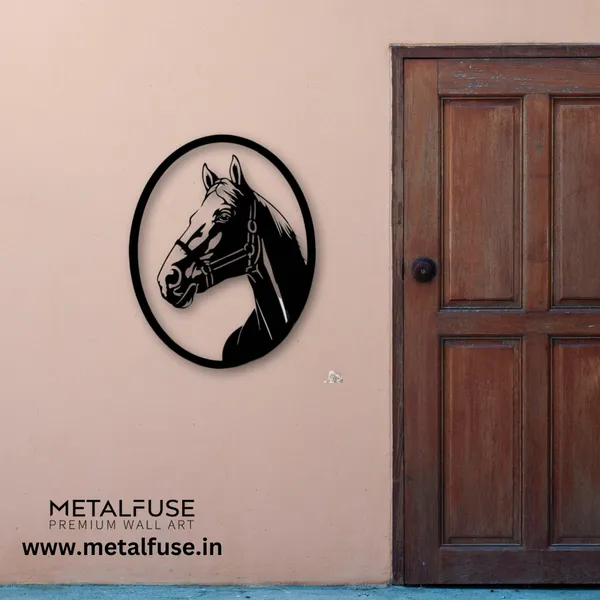 Metal_Wall_Art_for_Home_Decoration__|_Horse__|_Black