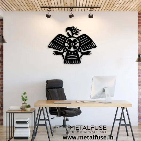 Metal_Wall_Art_for_Home_Decoration__|_Aztec_Bird__|_Black
