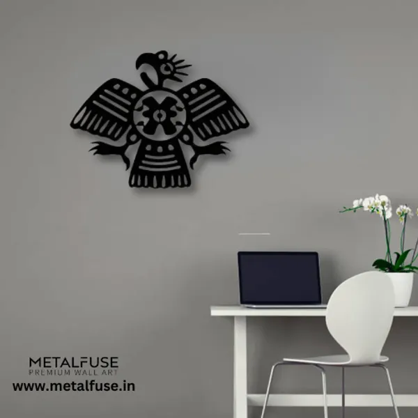 Metal_Wall_Art_for_Home_Decoration__|_Aztec_Bird__|_Black