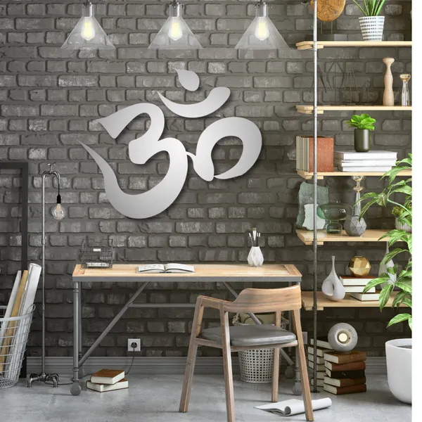Metal_Wall_Art_for_Home_Decoration__|_Om__|_Silver