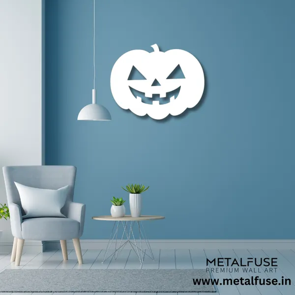 Metal_Wall_Art_for_Home_Decoration__|_Halloween_Pumpkin__|_White