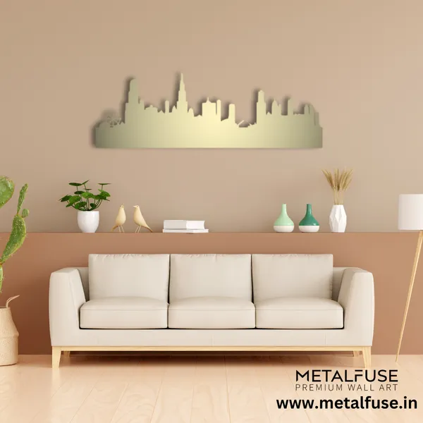 Metal_Wall_Art_for_Home_Decoration__|_Chicago_Skyline_Skyline__|_Gold