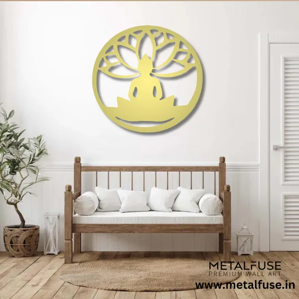 Metal_Wall_Art_for_Home_Decoration__|_Buddha_Lotus_Flower__|_Gold