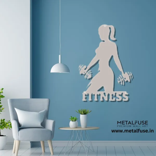 Metal_Wall_Art_for_Home_Decoration__|_Dumbbell-__|_Silver