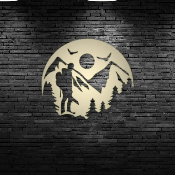 Metal_Wall_Art_for_Home_Decoration__|_Mountain_Hiking__|_Gold