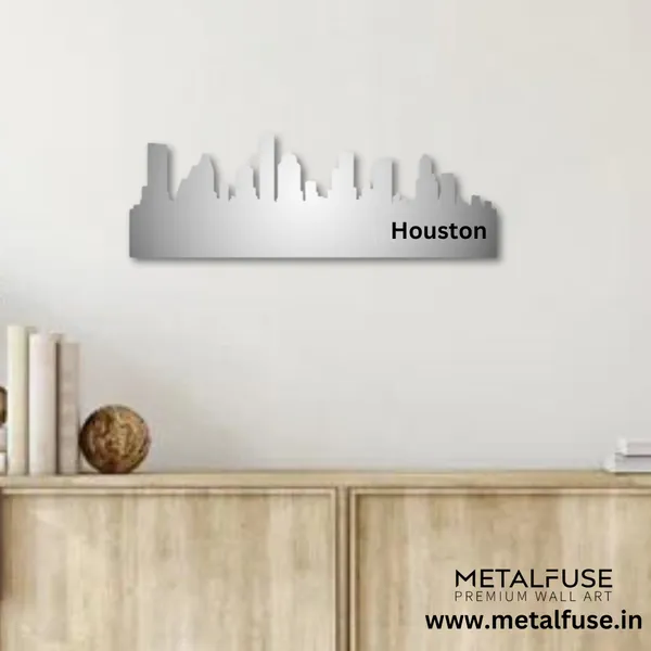 Metal_Wall_Art_for_Home_Decoration__|_Houston_Skyline__|_Silver