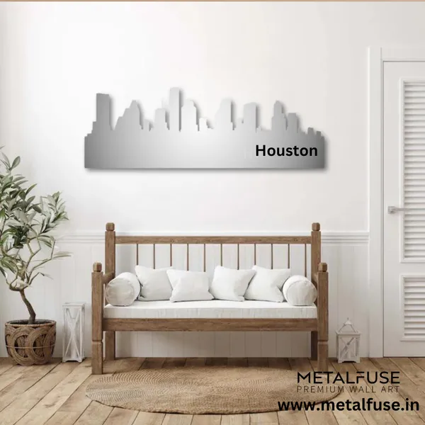 Metal_Wall_Art_for_Home_Decoration__|_Houston_Skyline__|_Silver