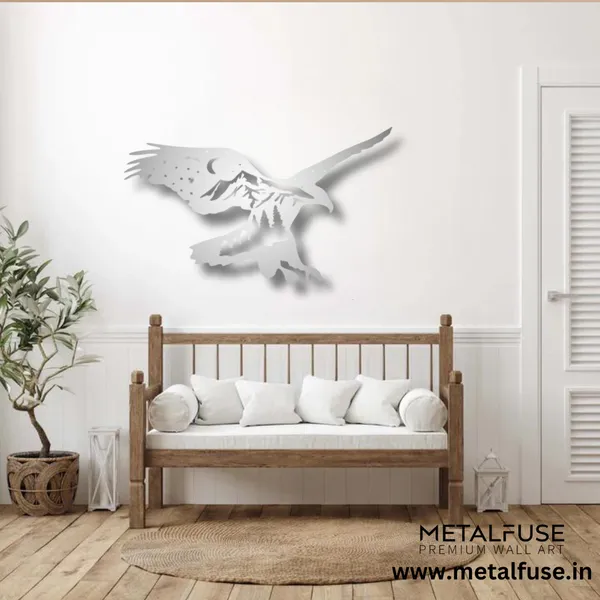Metal_Wall_Art_for_Home_Decoration__|_Mountain_Eagle__|_Silver