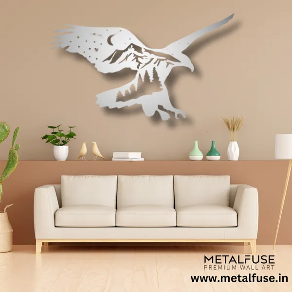 Metal_Wall_Art_for_Home_Decoration__|_Mountain_Eagle__|_Silver
