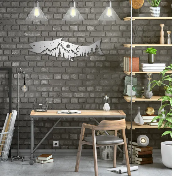 Metal_Wall_Art_for_Home_Decoration__|_Salmon_Fish_Design__|_Silver