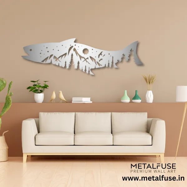 Metal_Wall_Art_for_Home_Decoration__|_Salmon_Fish_Design__|_Silver