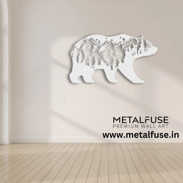 Metal_Wall_Art_for_Home_Decoration__|_3D_Look_Bear__|_White