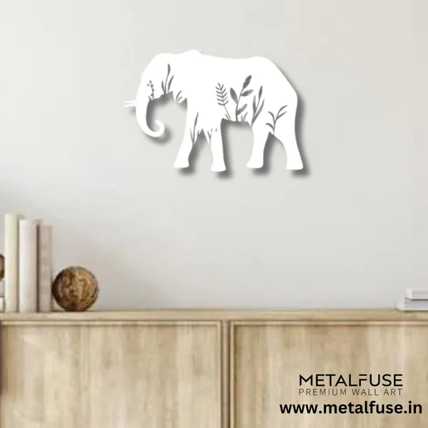 Metal_Wall_Art_for_Home_Decoration__|_Elephant__|_White