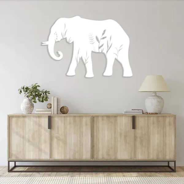 Metal_Wall_Art_for_Home_Decoration__|_Elephant__|_White
