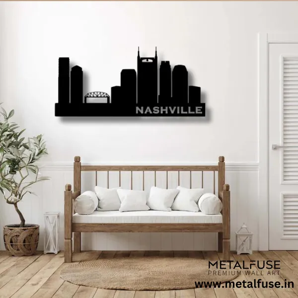 Metal_Wall_Art_for_Home_Decoration__|_Nashville_Skyline__|_White