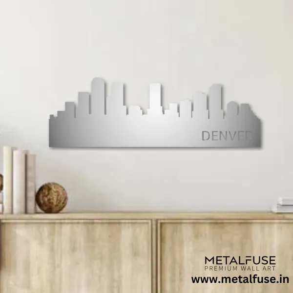 Metal_Wall_Art_for_Home_Decoration__|_Denver_Skyline__|_Silver