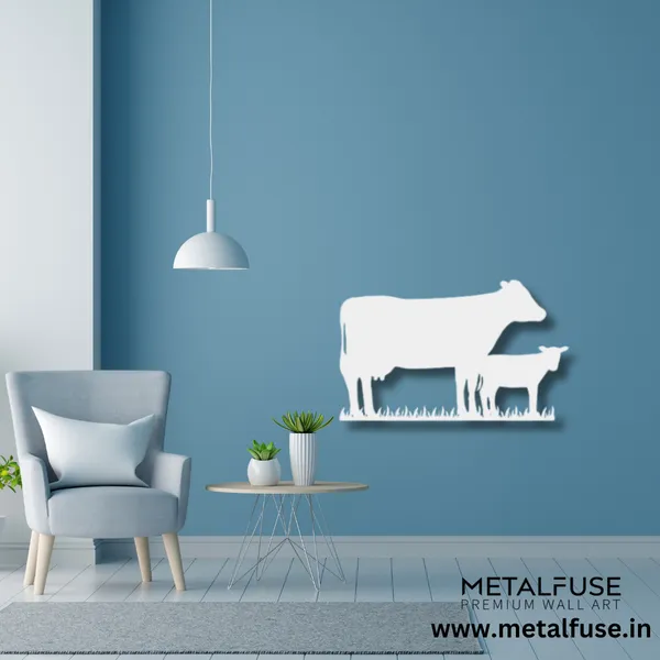 Metal_Wall_Art_for_Home_Decoration__|_Cow_Family__|_White