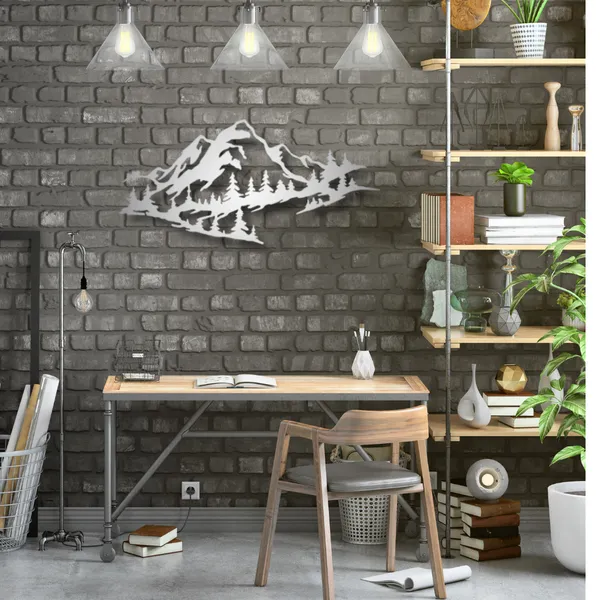 Metal_Wall_Art_for_Home_Decoration__|_Mountain_Range__|_Silver