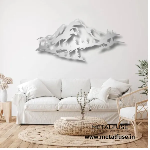 Metal_Wall_Art_for_Home_Decoration__|_Mountain_Range__|_Silver