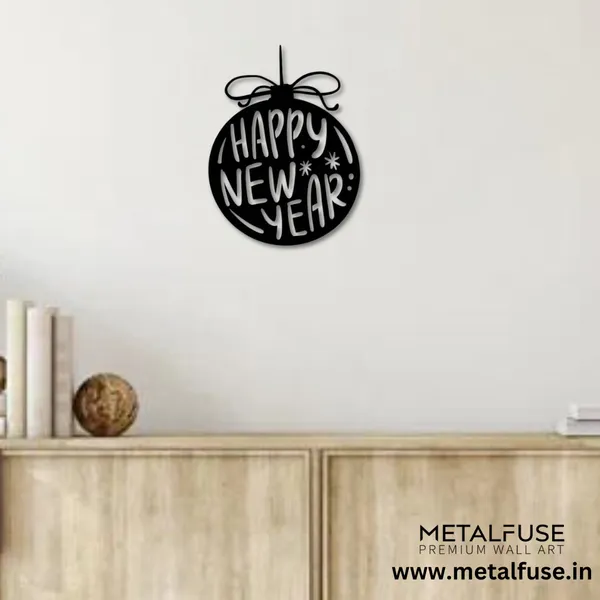 Metal_Wall_Art_for_Home_Decoration__|_Happy_New_Year_Ornament__|_Black