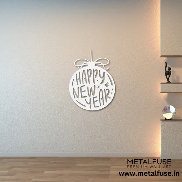 Metal_Wall_Art_for_Home_Decoration__|_Happy_New_Year_Ornament__|_White