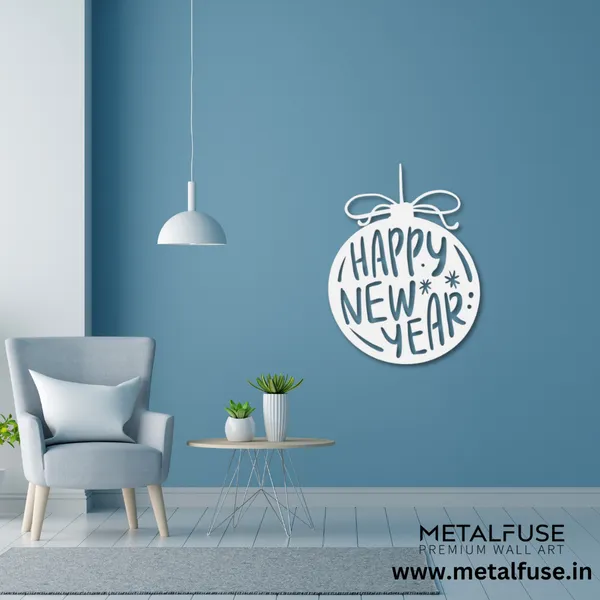 Metal_Wall_Art_for_Home_Decoration__|_Happy_New_Year_Ornament__|_White