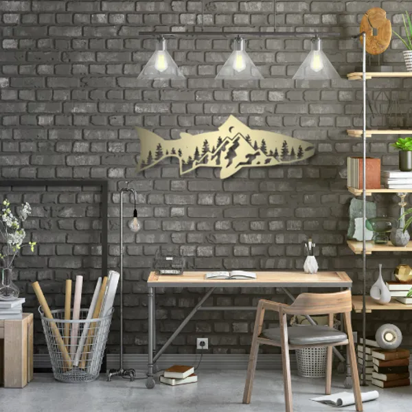 Metal_Wall_Art_for_Home_Decoration__|_Trout_Fish_Design__|_Gold