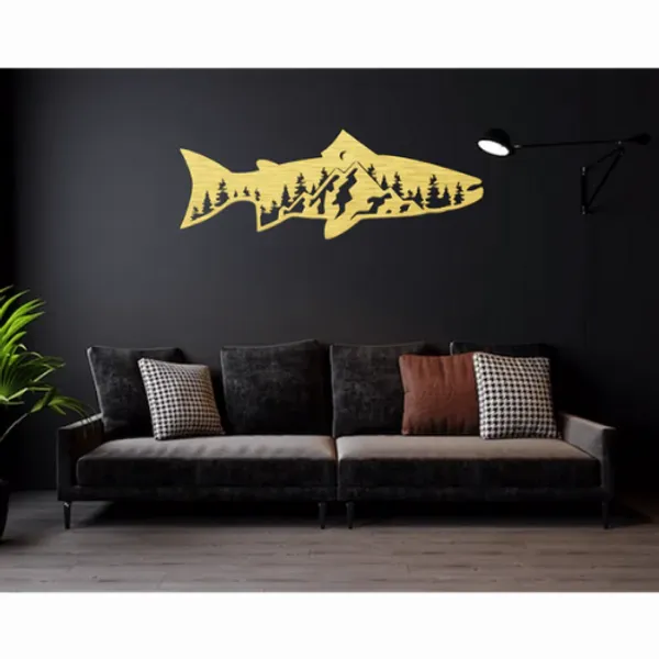 Metal_Wall_Art_for_Home_Decoration__|_Trout_Fish_Design__|_Gold