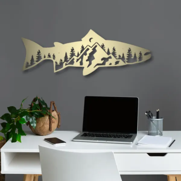Metal_Wall_Art_for_Home_Decoration__|_Trout_Fish_Design__|_Gold