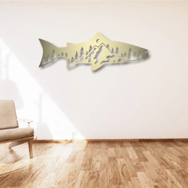 Metal_Wall_Art_for_Home_Decoration__|_Trout_Fish_Design__|_Gold