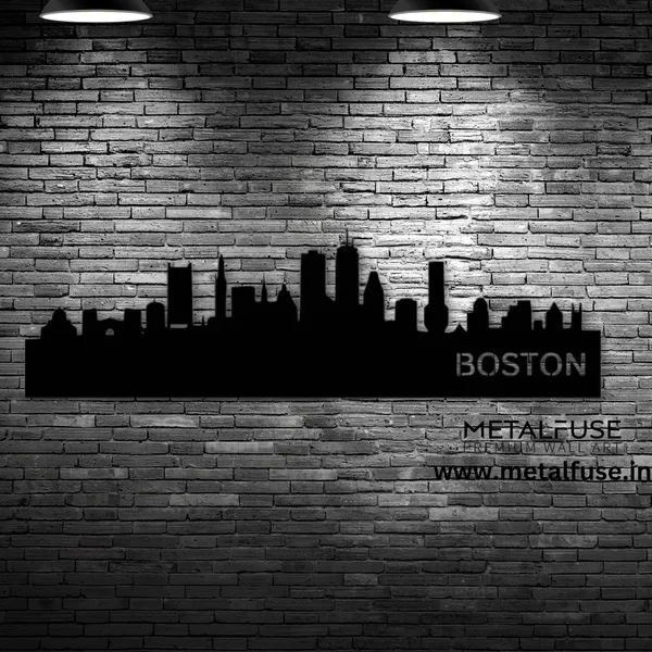 Metal_Wall_Art_for_Home_Decoration__|_Boston_Skyline__|_Black
