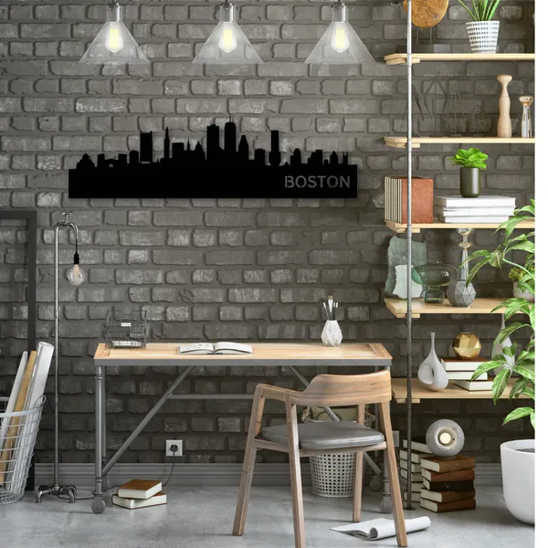 Metal_Wall_Art_for_Home_Decoration__|_Boston_Skyline__|_Black