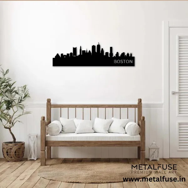 Metal_Wall_Art_for_Home_Decoration__|_Boston_Skyline__|_Black