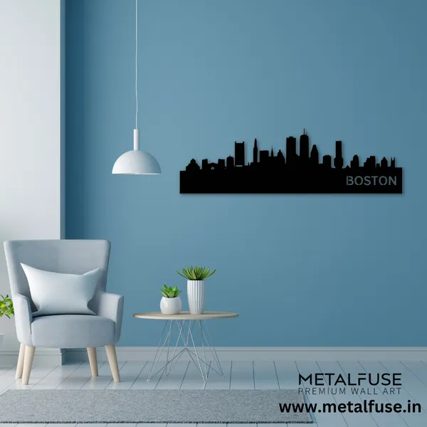 Metal_Wall_Art_for_Home_Decoration__|_Boston_Skyline__|_Black
